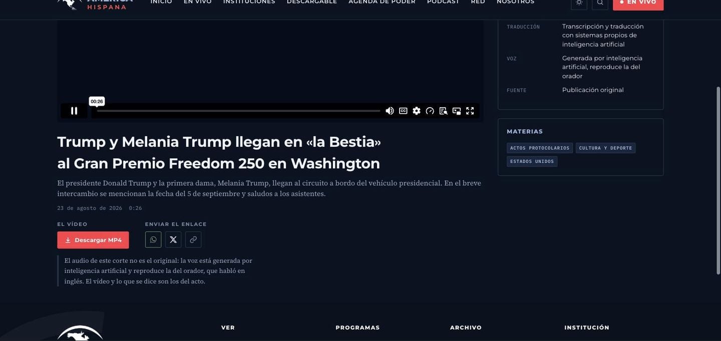 Captura de pantalla: Cómo descargar un corte